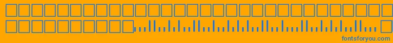 Fonte V500001 – fontes azuis em um fundo laranja