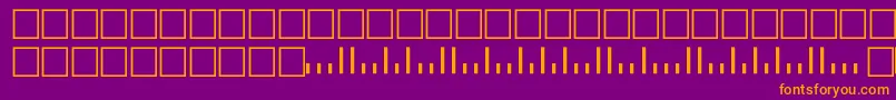 Fonte V500001 – fontes laranjas em um fundo violeta