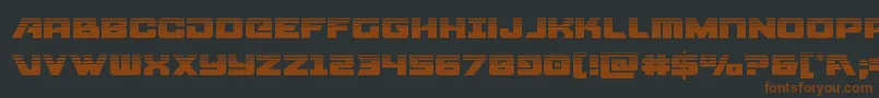 Aircruiserhalf-Schriftart – Braune Schriften auf schwarzem Hintergrund