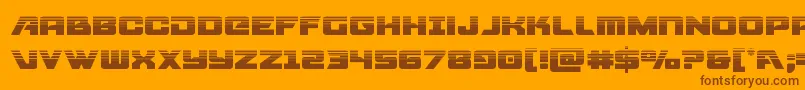 Aircruiserhalf Font – Brown Fonts on Orange Background