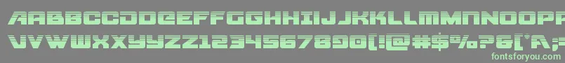 Aircruiserhalf-Schriftart – Grüne Schriften auf grauem Hintergrund