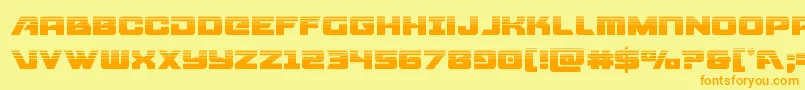 Aircruiserhalf Font – Orange Fonts on Yellow Background