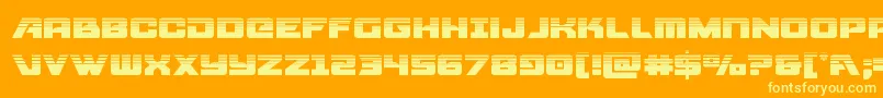 Aircruiserhalf Font – Yellow Fonts on Orange Background