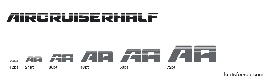 Размеры шрифта Aircruiserhalf