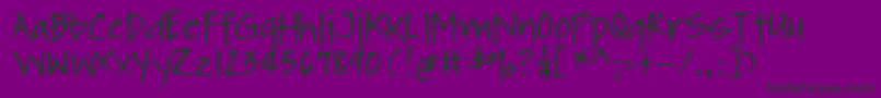 DjbWerecowOfDanville-Schriftart – Schwarze Schriften auf violettem Hintergrund