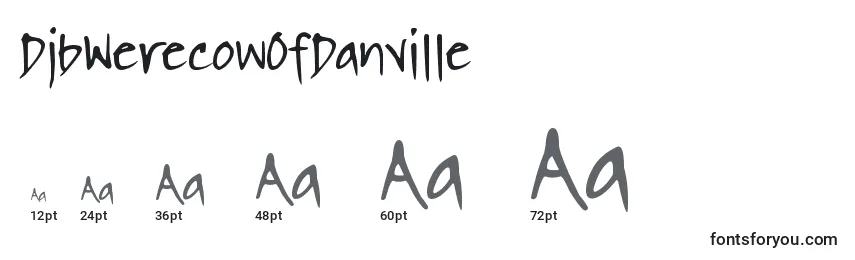 Размеры шрифта DjbWerecowOfDanville