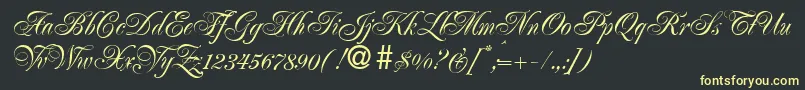 JacobalightdbNormal Font – Yellow Fonts on Black Background