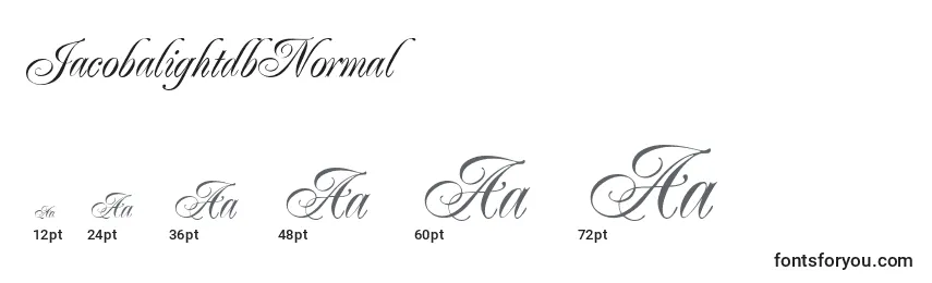 JacobalightdbNormal Font Sizes