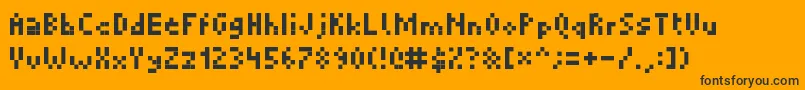 Picopixel Font – Black Fonts on Orange Background