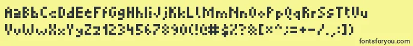 Picopixel Font – Black Fonts on Yellow Background