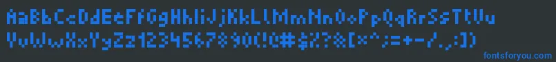 Picopixel Font – Blue Fonts on Black Background
