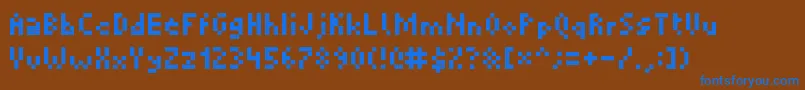 Шрифт Picopixel – синие шрифты на коричневом фоне