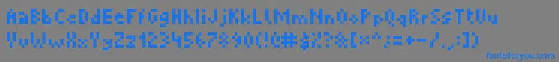 Picopixel Font – Blue Fonts on Gray Background