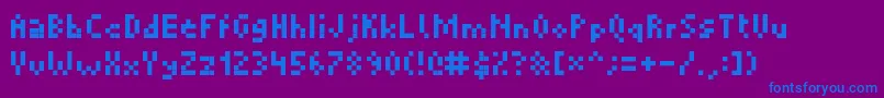 Picopixel Font – Blue Fonts on Purple Background