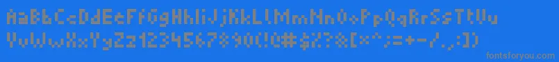 Picopixel Font – Gray Fonts on Blue Background