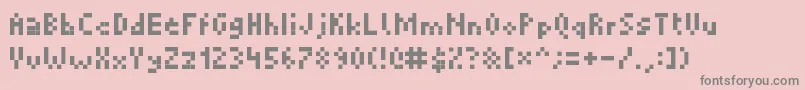 Picopixel Font – Gray Fonts on Pink Background
