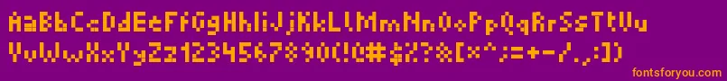 Picopixel Font – Orange Fonts on Purple Background