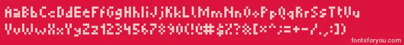 Picopixel Font – Pink Fonts on Red Background