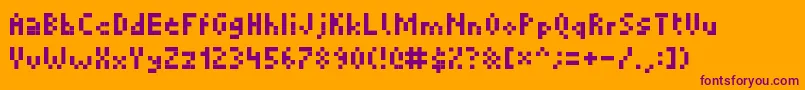 Picopixel Font – Purple Fonts on Orange Background