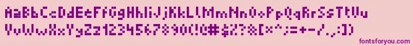 Picopixel Font – Purple Fonts on Pink Background