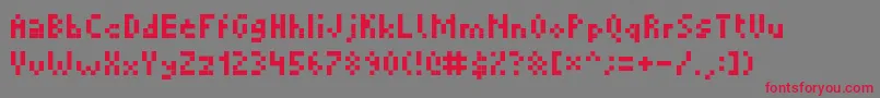 Picopixel Font – Red Fonts on Gray Background