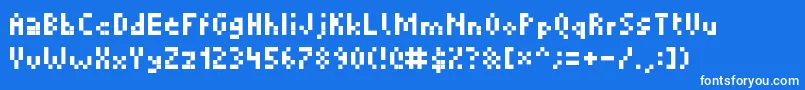 Picopixel Font – White Fonts on Blue Background
