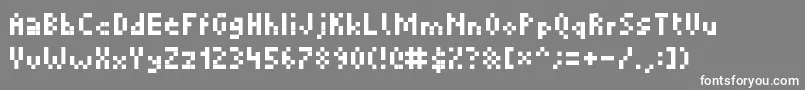 フォントPicopixel – 灰色の背景に白い文字