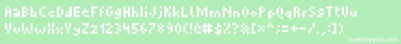 Picopixel Font – White Fonts on Green Background