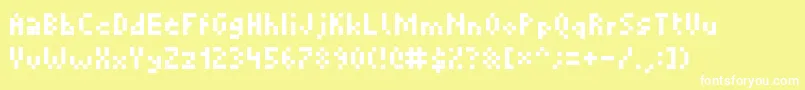 Picopixel Font – White Fonts on Yellow Background