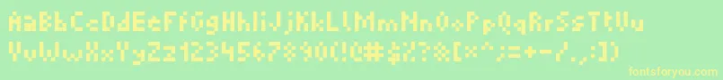 Picopixel Font – Yellow Fonts on Green Background