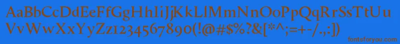 ShancallunaRegular Font – Brown Fonts on Blue Background