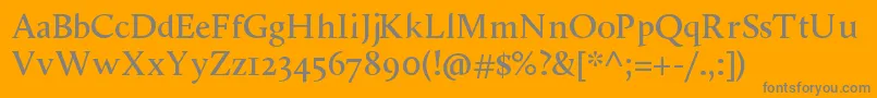 ShancallunaRegular Font – Gray Fonts on Orange Background