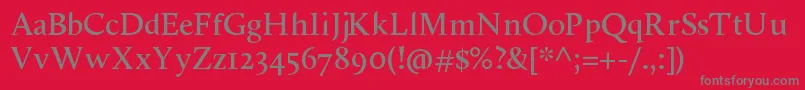 ShancallunaRegular Font – Gray Fonts on Red Background