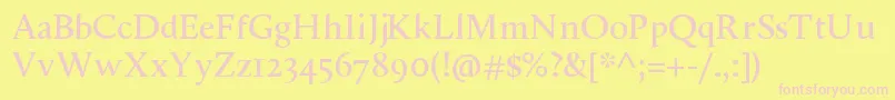 ShancallunaRegular Font – Pink Fonts on Yellow Background