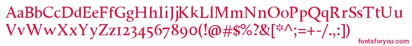 ShancallunaRegular Font – Red Fonts on White Background