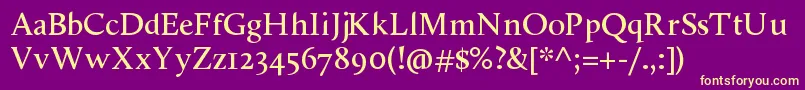 More about ShancallunaRegular Font ShancallunaRegular Font – Yellow Fonts on Purple Background