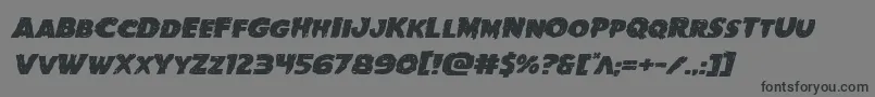 Goblincreekexpandital-Schriftart – Schwarze Schriften auf grauem Hintergrund