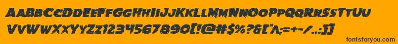 Goblincreekexpandital Font – Black Fonts on Orange Background