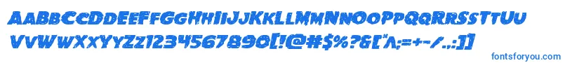 Goblincreekexpandital Font – Blue Fonts on White Background