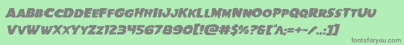 Goblincreekexpandital Font – Gray Fonts on Green Background