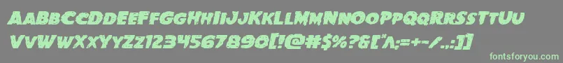 Goblincreekexpandital Font – Green Fonts on Gray Background