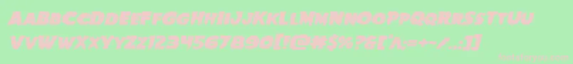 Goblincreekexpandital-fontti – vaaleanpunaiset fontit vihreällä taustalla