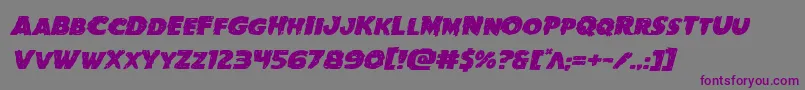 Шрифт Goblincreekexpandital – фиолетовые шрифты на сером фоне