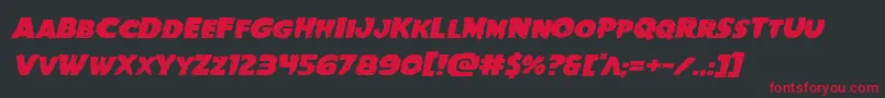 Goblincreekexpandital Font – Red Fonts on Black Background