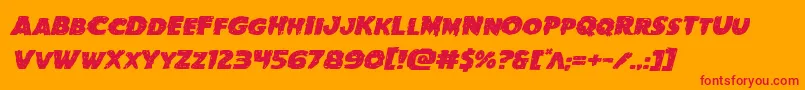 Goblincreekexpandital Font – Red Fonts on Orange Background