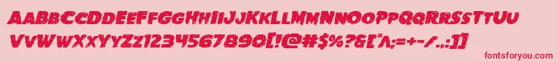 Goblincreekexpandital-Schriftart – Rote Schriften auf rosa Hintergrund