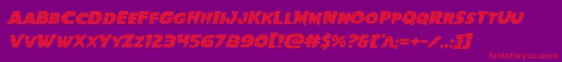 Шрифт Goblincreekexpandital – красные шрифты на фиолетовом фоне