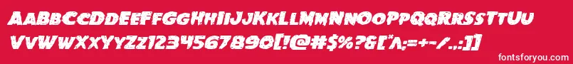 Goblincreekexpandital Font – White Fonts on Red Background