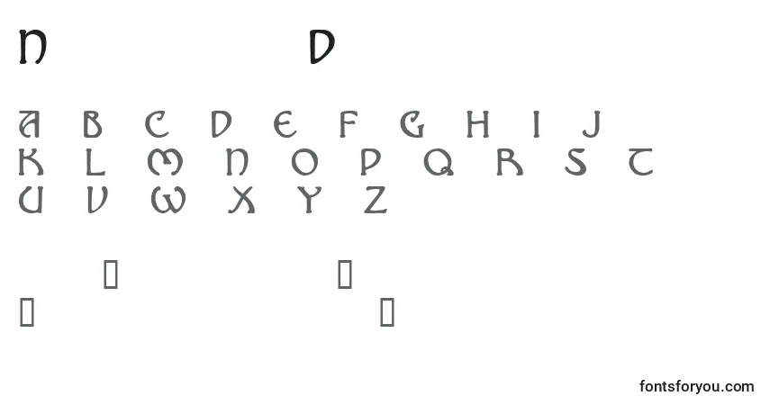 Шрифт NomarchDemo – алфавит, цифры, специальные символы