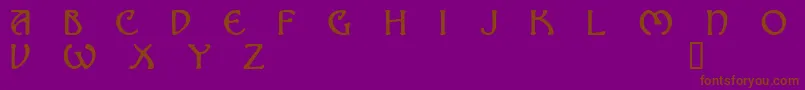 Шрифт NomarchDemo – коричневые шрифты на фиолетовом фоне